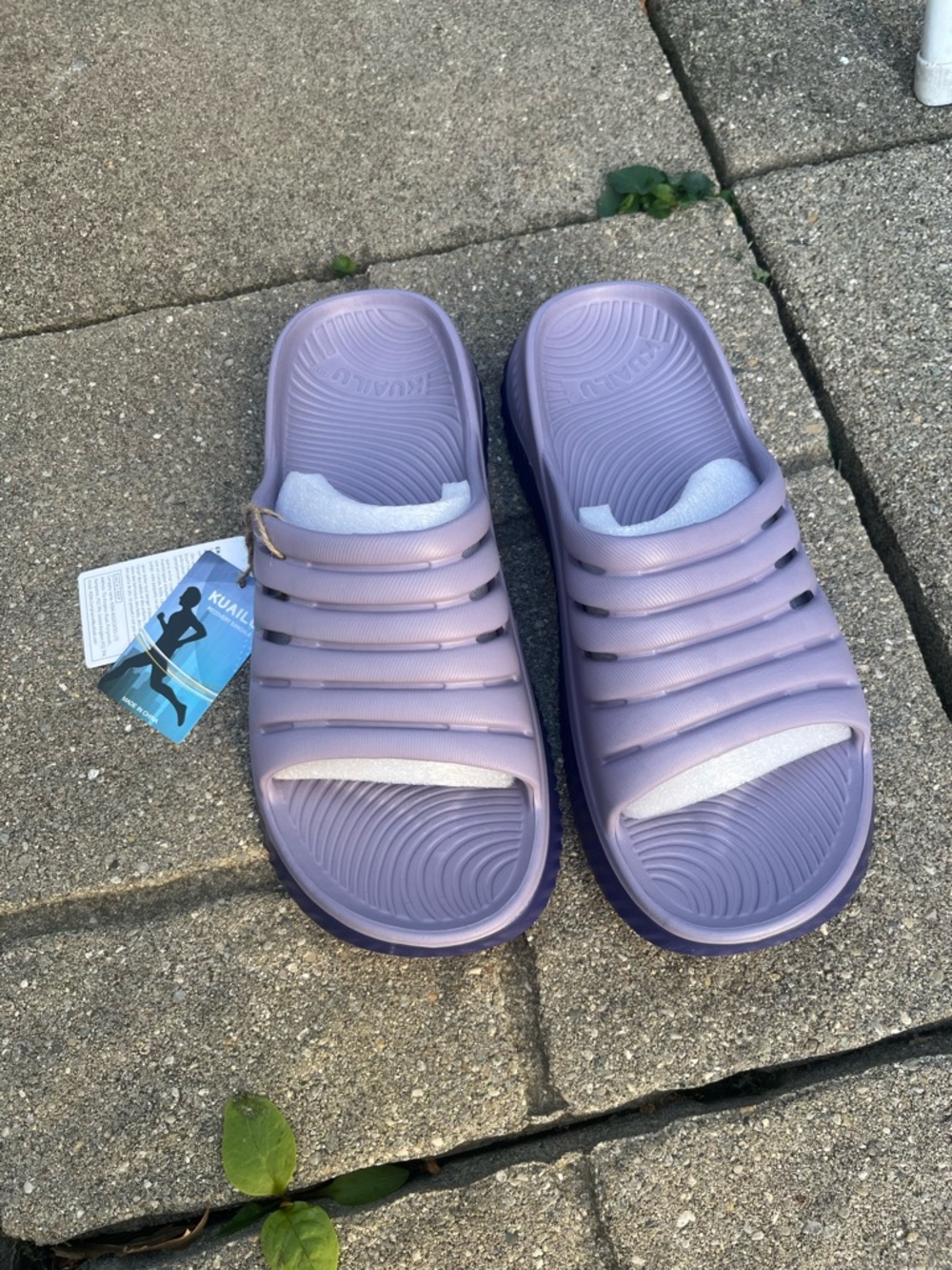 KuaiLu Womens Recovery Sandals Size 10 Purple